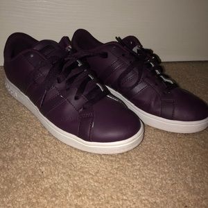 Plum adidas sneakers
